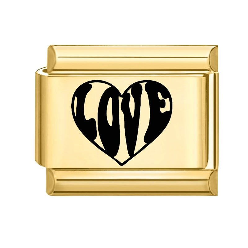 Wholesale Italian modular handmade black modular stainless steel bracelet DIY