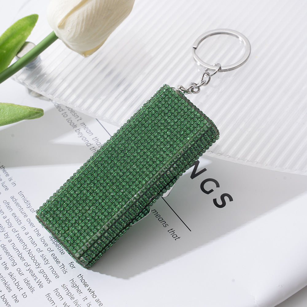 Wholesale Rhinestone Color Aluminum Alloy Pill Box Portable Keychain ACC-KC-ZhiYa028
