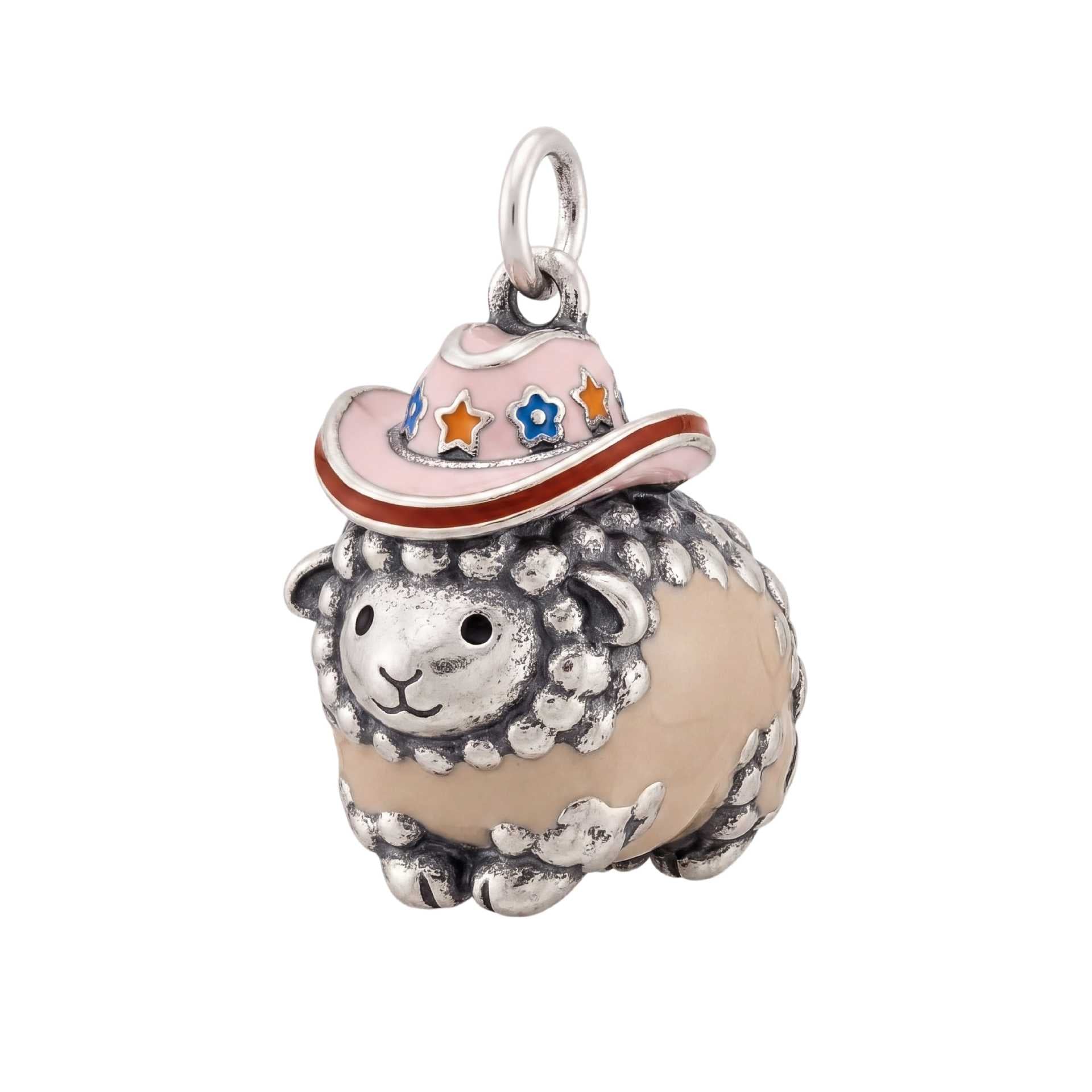 Wholesale Cute Sheep Pendant Necklace Charm Stainless Steel 18K Electroplated DIY Jewelry Accessory For Women Boutique Resale