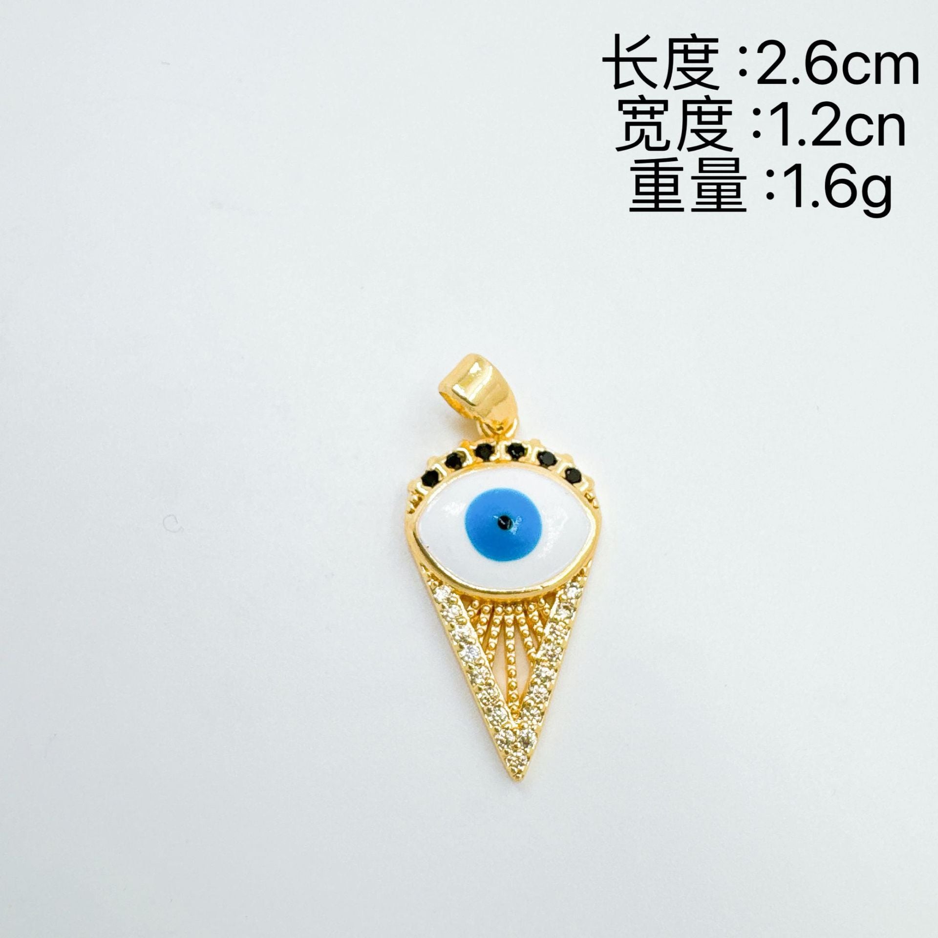 Wholesale Copper Gold Plated Evil Eye Pendant Necklace Eight Pointed Star Blue Charm For Jewelry Making