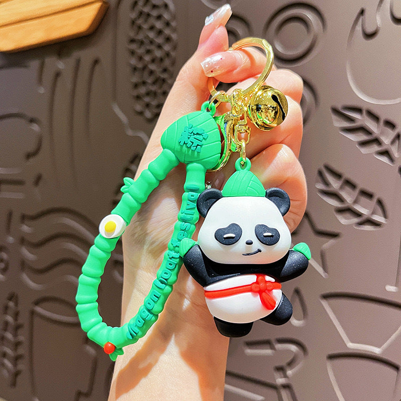 Wholesale Cartoon Cute PVC Panda Keychains ACC-KC-ErLu019