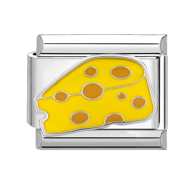 Wholesale Italian Charm Bracelet 9mm DIY Splicing Removable Yellow Element Stainless Steel Composable Bracelet