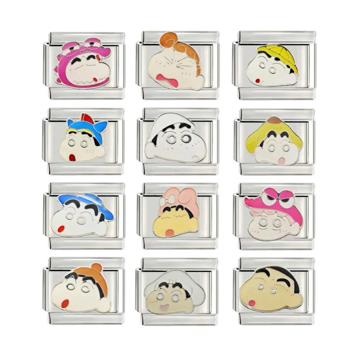 Wholesale 9mm Italian Charm Starter Bracelets DIY square Single Section Creative Stainless Steel Composable Bracelet