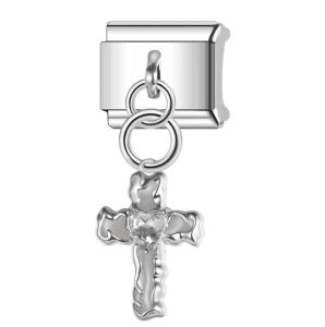 Wholesale Italian Charm Bracelet 9mm DIY Splicing Cross Pendant Stainless Steel Composable Bracelet