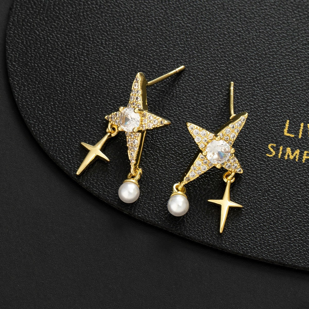 Wholesale Trendy Star Shaped Women S Earrings Irregular Design Copper Electroplated Jewelry Accessory For Gift And Boutique Resale