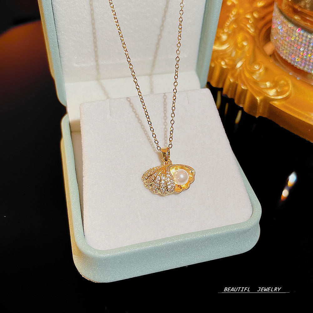 Wholesale Micropaved Zirconia Clavicle Chain Titanium Steel Necklaces Choker Necklace ACC-NE-Xiyue005