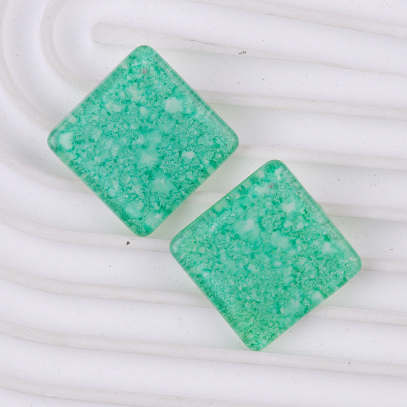 Wholesale  Bohemian love geometric diamond acrylic earrings