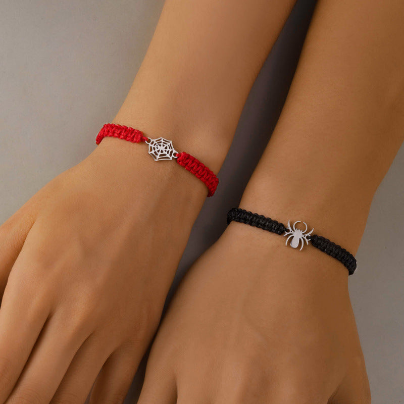 Wholesale  web Woven Bracelet Fashion Accessory for Couples Boutique Resale