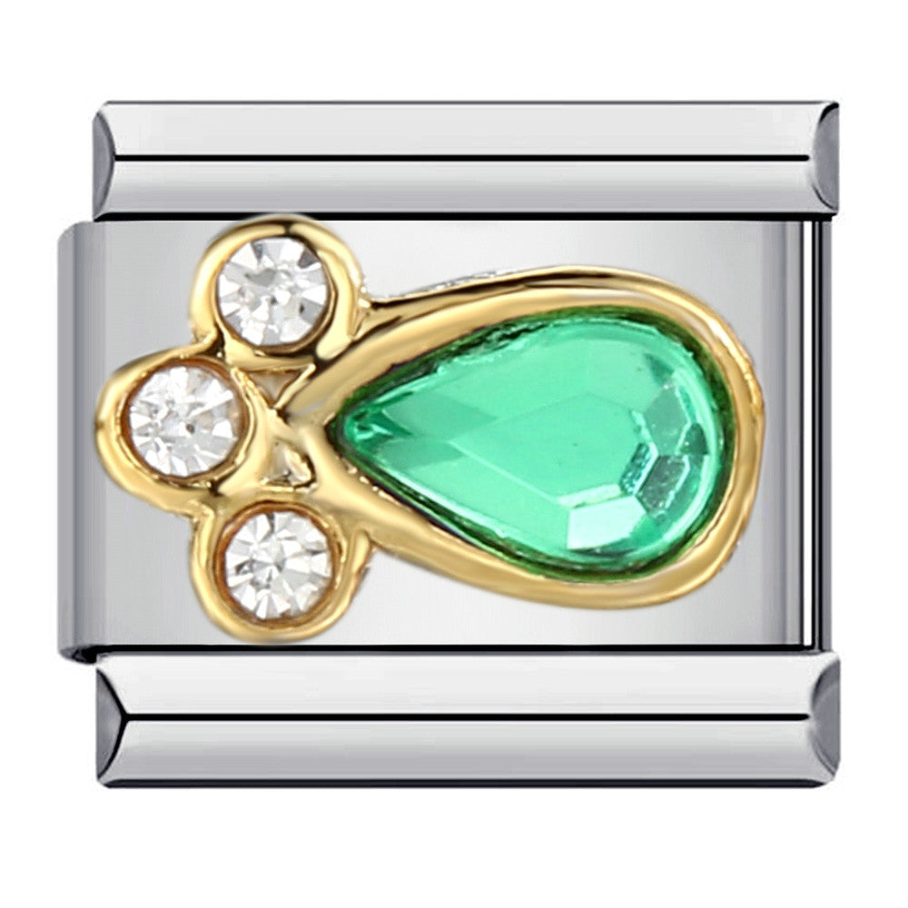 Wholesale Italian Charm Bracelet 9mm DIY Splicing Removable Micro-set Colored Diamond Stainless Steel Composable Bracelet