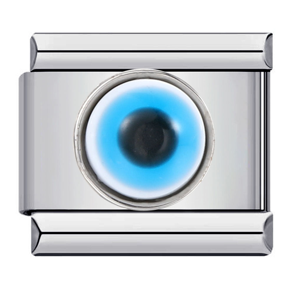 Wholesale Italian Charm Bracelet 9mm DIY Splicing Removable Devil Eye Stainless Steel Composable Bracelet