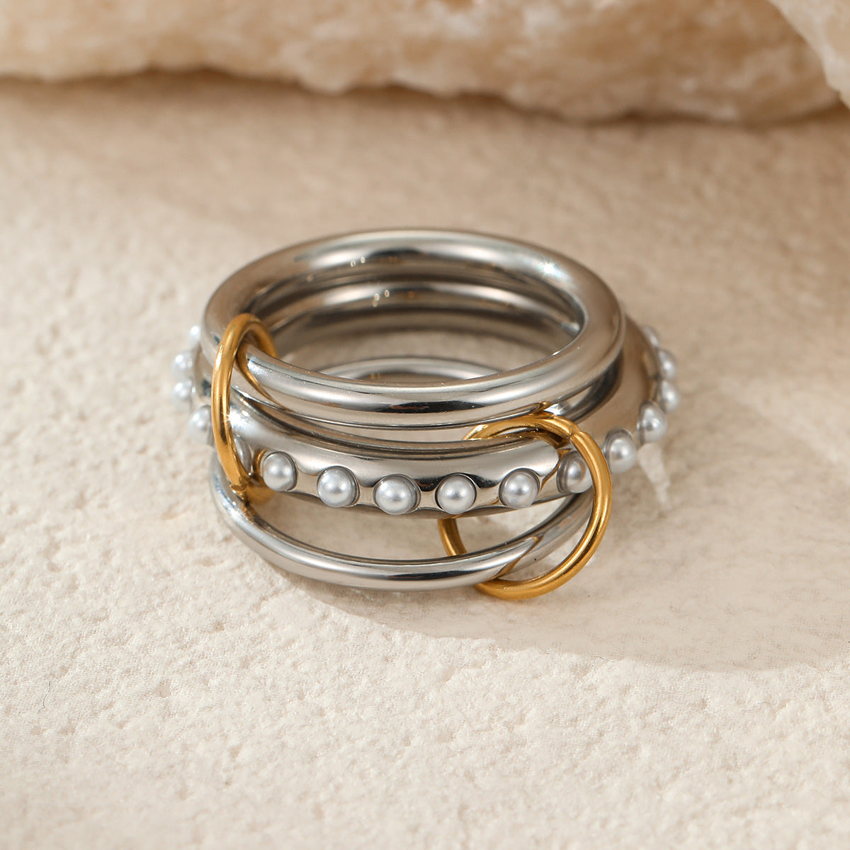 Wholesale  stacked color matching stainless steel ring