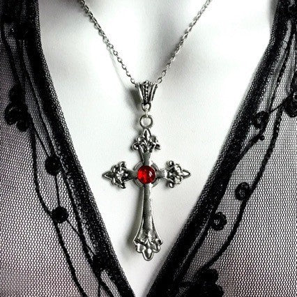 Wholesale Gothic Cross Pendant Necklace Zinc Alloy Electroplating Fashion Accessory Gift