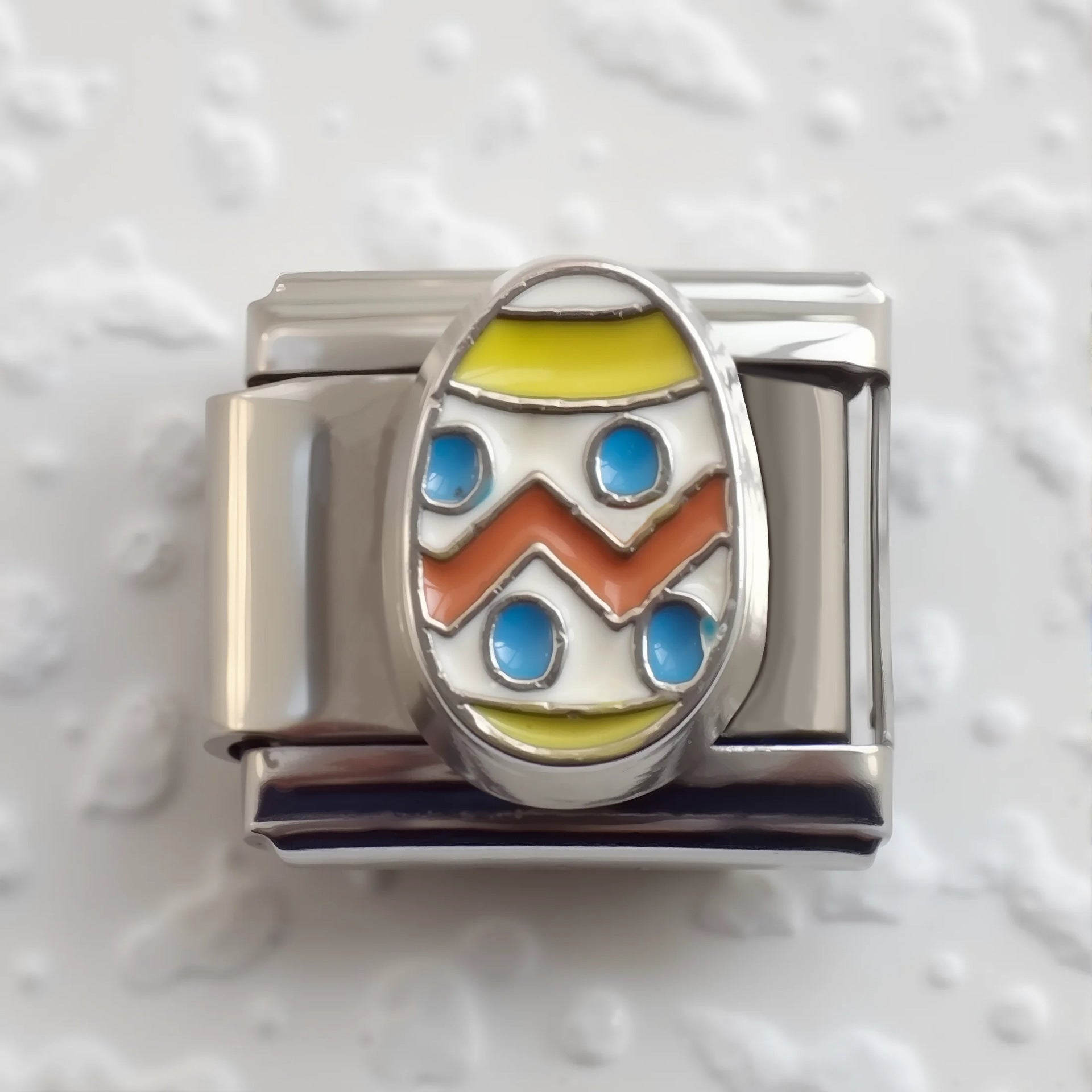 Wholesale 5pcs Italian Charm Bracelet 9mm DIY Splicing Easter Egg Rabbit Stainless Steel Composable Bracelet