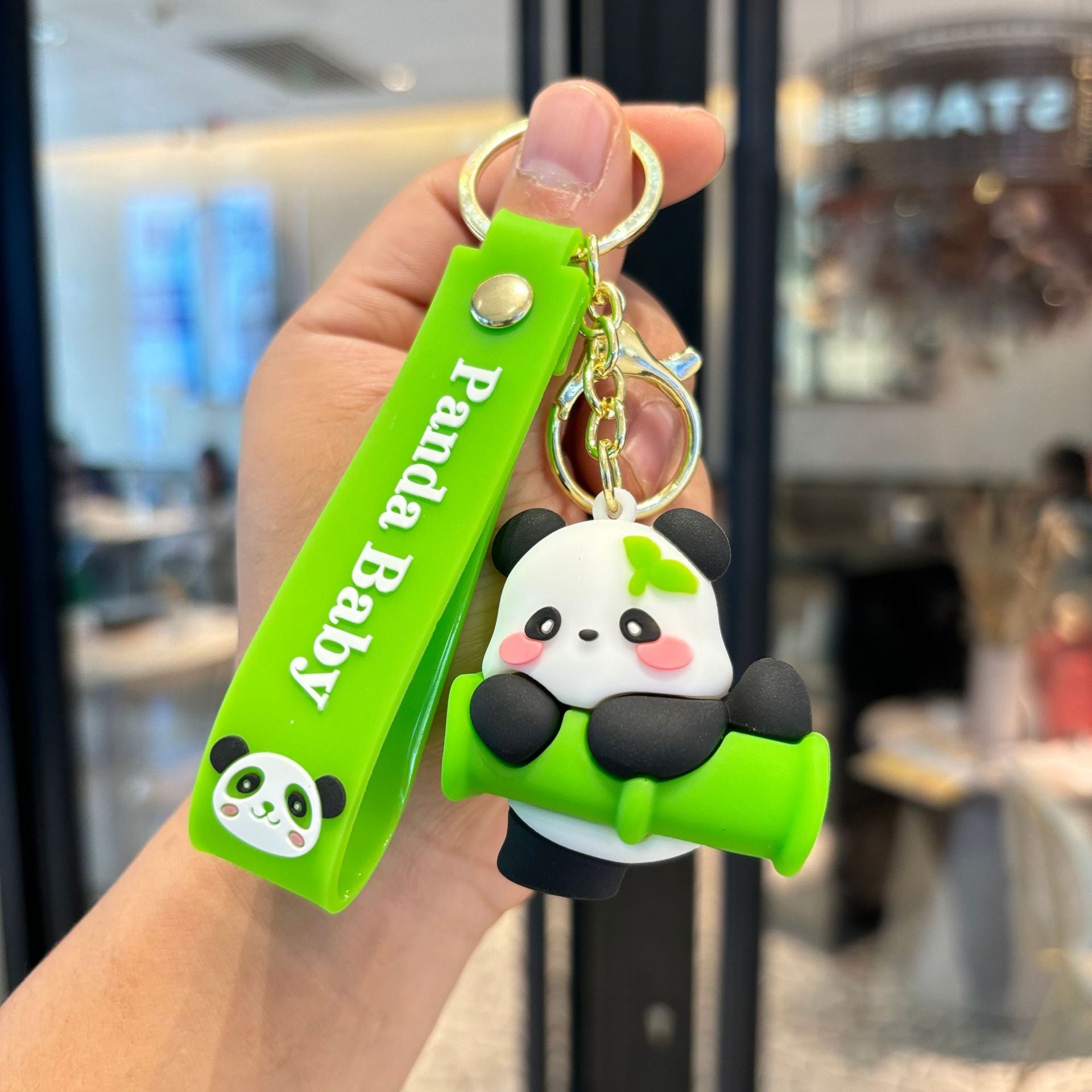 Wholesale Cartoon Little Panda Keychain Pendant Pvc Panda Doll Keychain