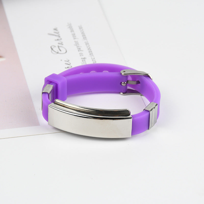 Wholesale Stainless Steel Silicone Bracelet