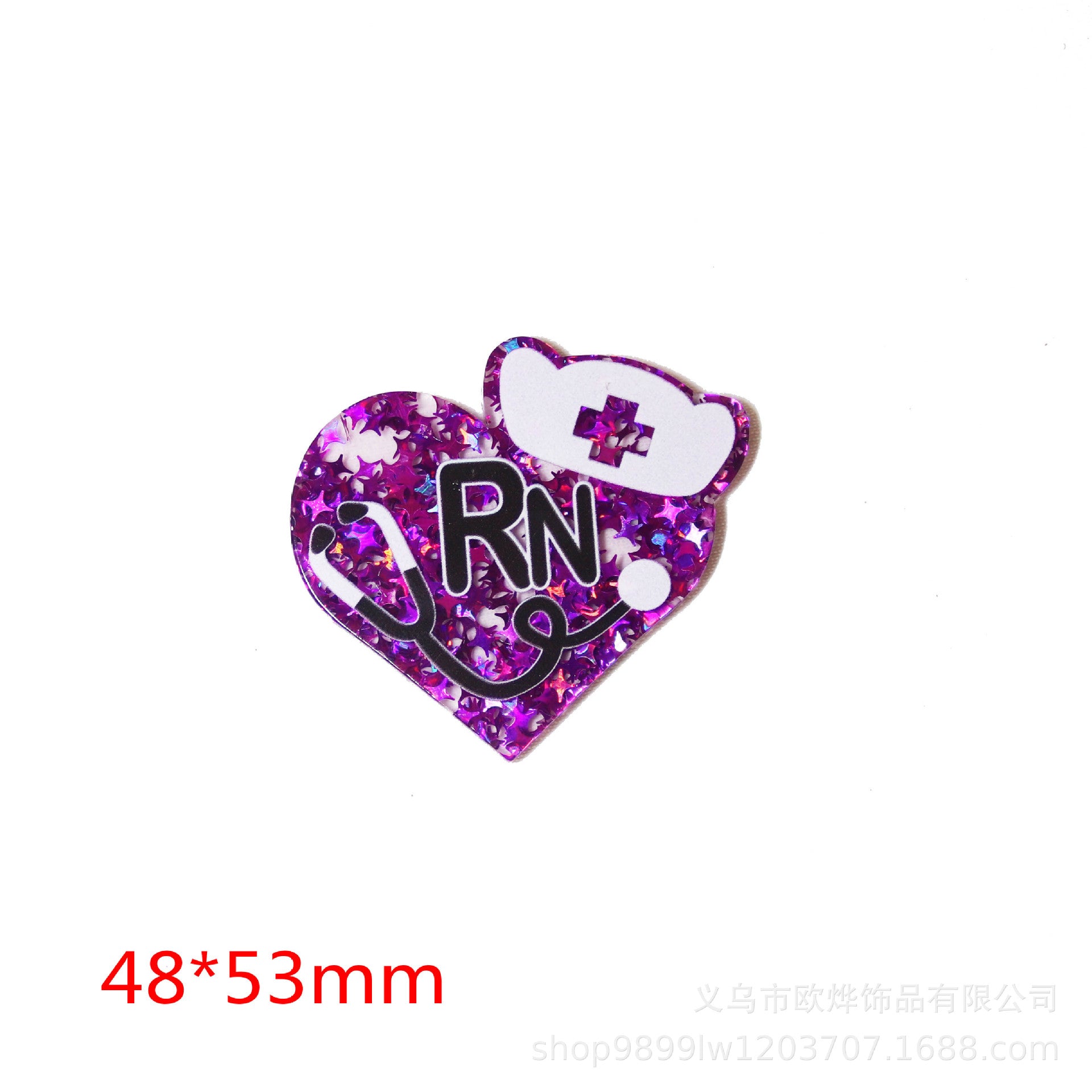 Wholesale 10pcs DIY Flatback Cartoon Colored Medical Acrylic Flatback Badge Reels Retractable Keychain DIY Accessories ACC-FK-OuYe006