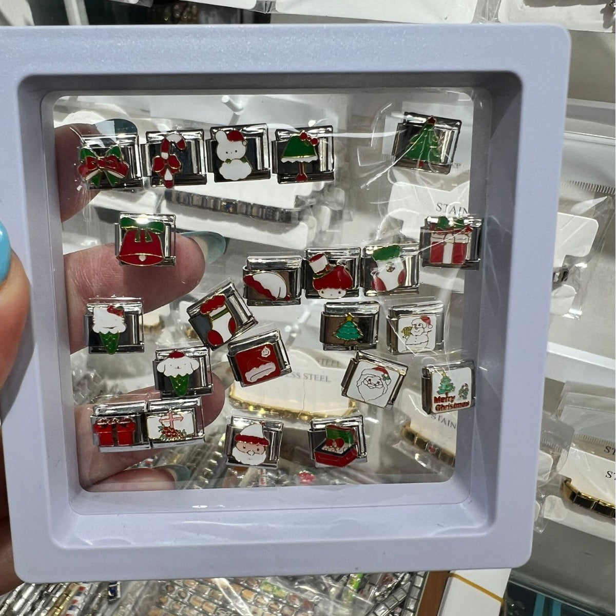 Wholesale 10pcs Italian Charm Bracelet 9mm DIY Splicing Cartoon Anime Titanium Steel Composable Bracelet