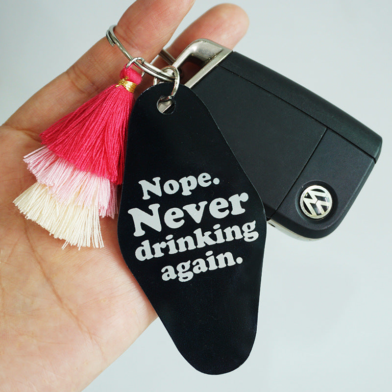 Wholesale 2pcs Father's Day Wine Lover Beer Red Wine Quit Alcohol Acrylic Keychain ACC-KC-HY023
