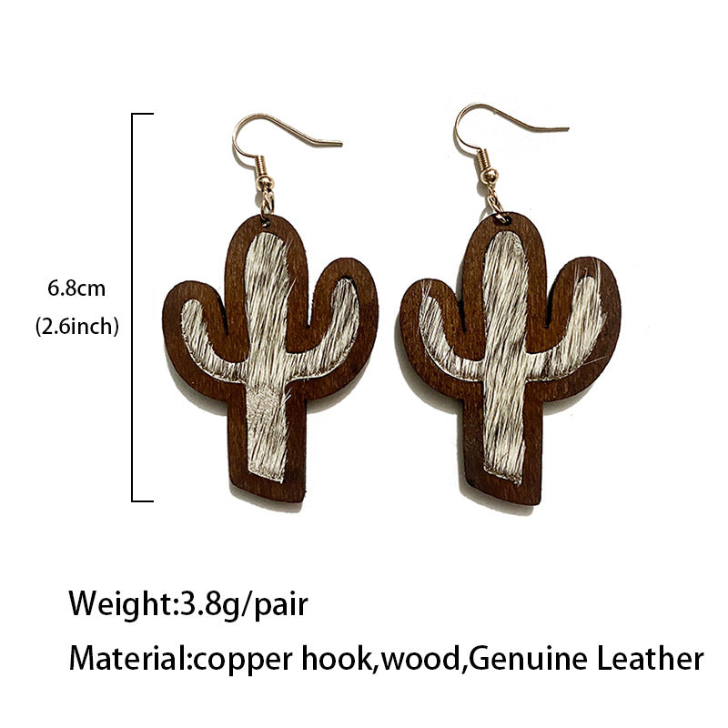 Boucles d'oreilles en cuir authentiques occidentales en gros