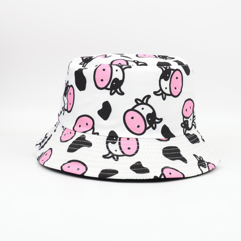 Wholesale  Cow Zebra Fisherman Hat Retro Sun Hat Bucket Hat