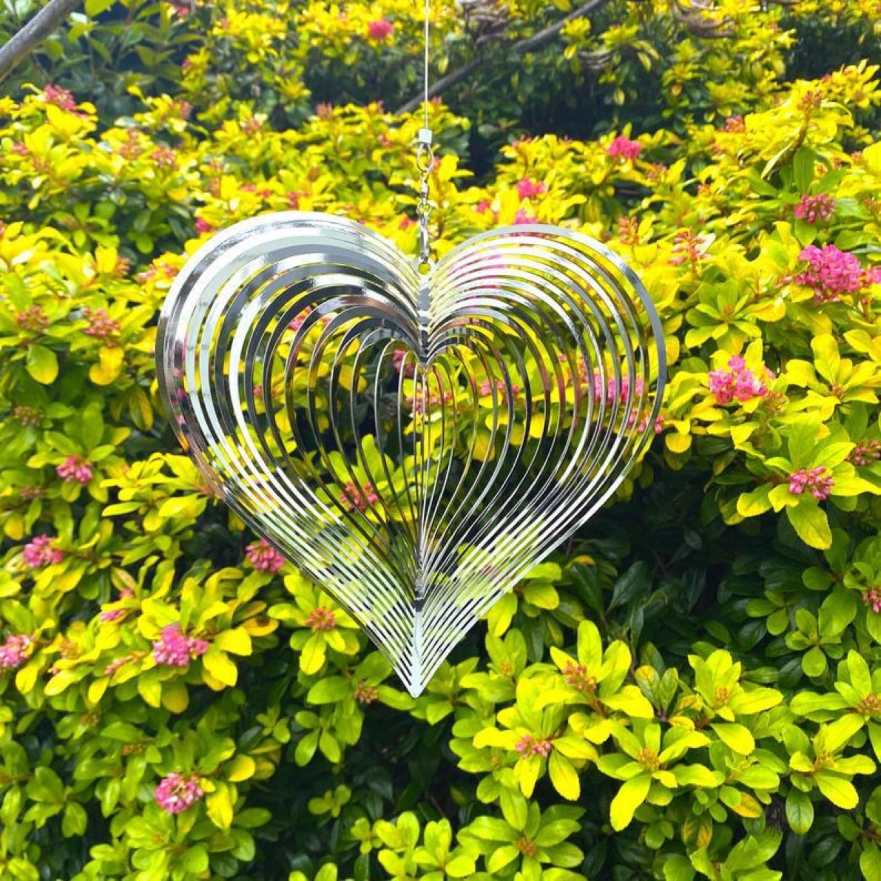 Wholesale Stainless Steel Heart-Shaped Rotating Wind Chime