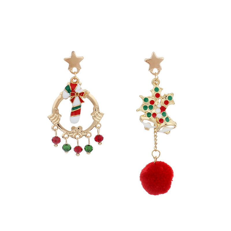 Wholesale Asymmetrical Christmas Earrings ACC-ES-Yiran002
