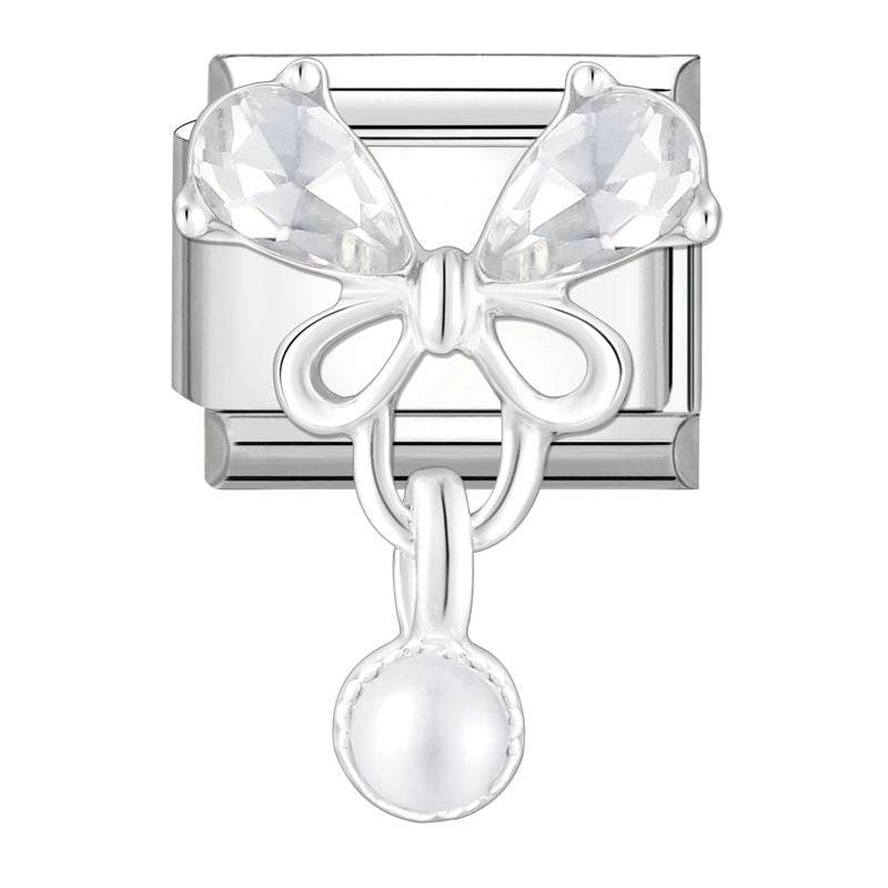 Wholesale Italian Charm Bracelet 9mm DIY Splicing Removable Butterfly Love Stainless Steel Composable Bracelet