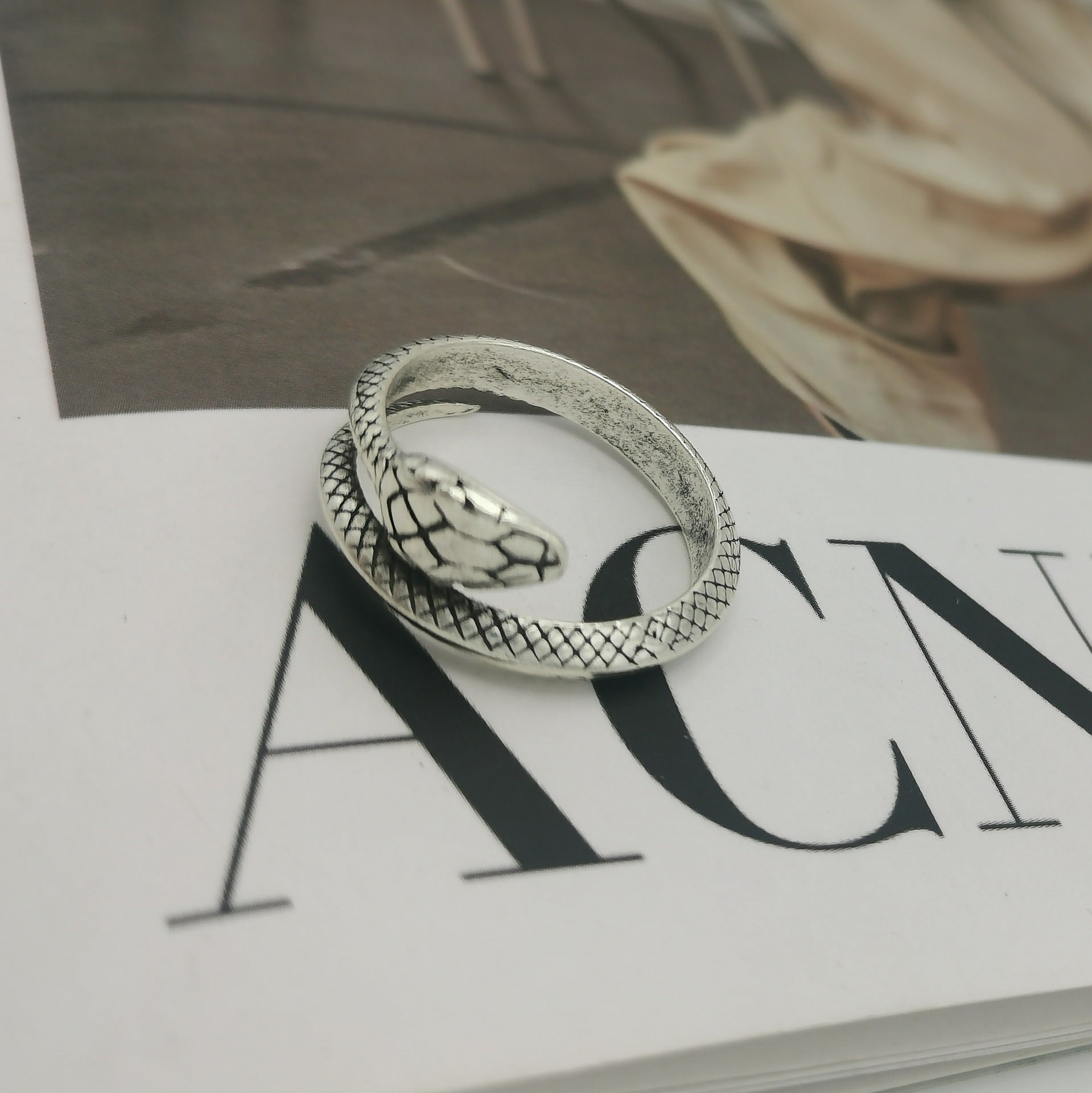 Wholesale Snake Mouth Adjustable Ring ACC-RS-Nisen009