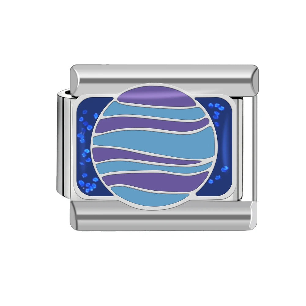 Wholesale Italian Charm Bracelet 9mm DIY Splicing Landscape Pattern Titanium Steel Composable Bracelet