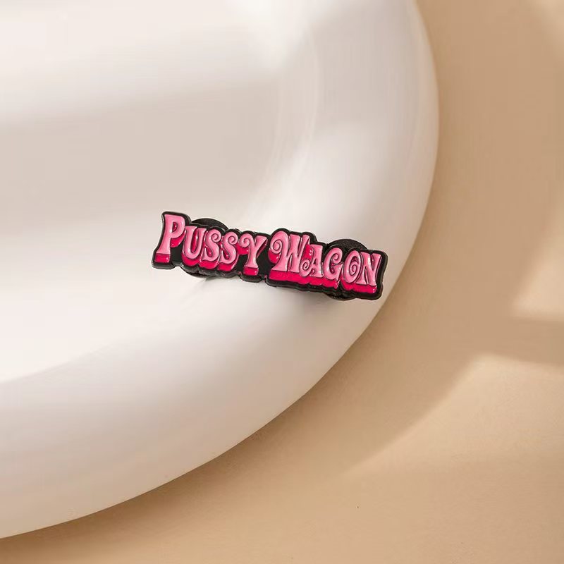 Wholesale Brooch Cartoon Alloy Badge Creative English Letter Jewelry Medals