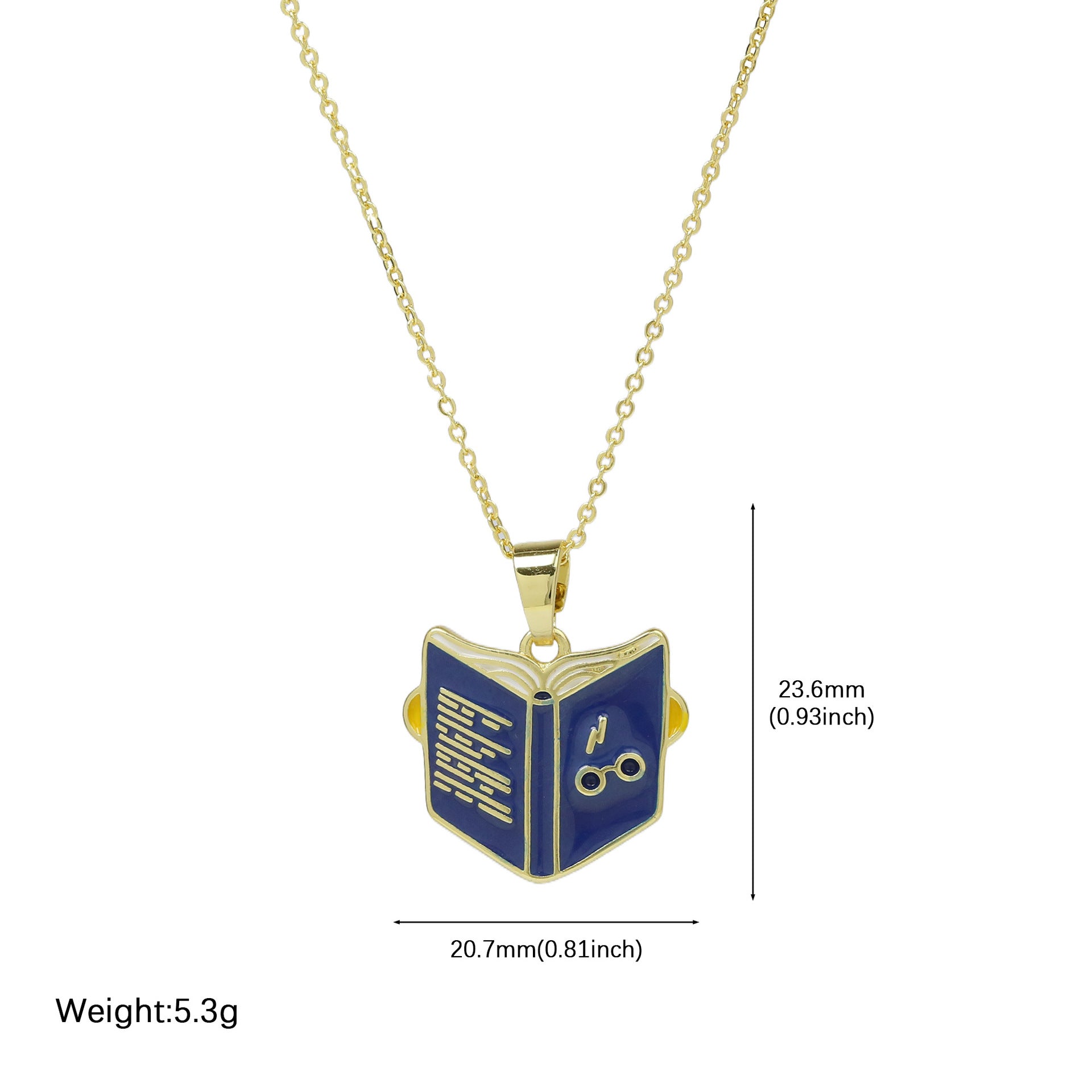 Wholesale Brass real gold electroplated doctoral hat and gown graduation season necklace