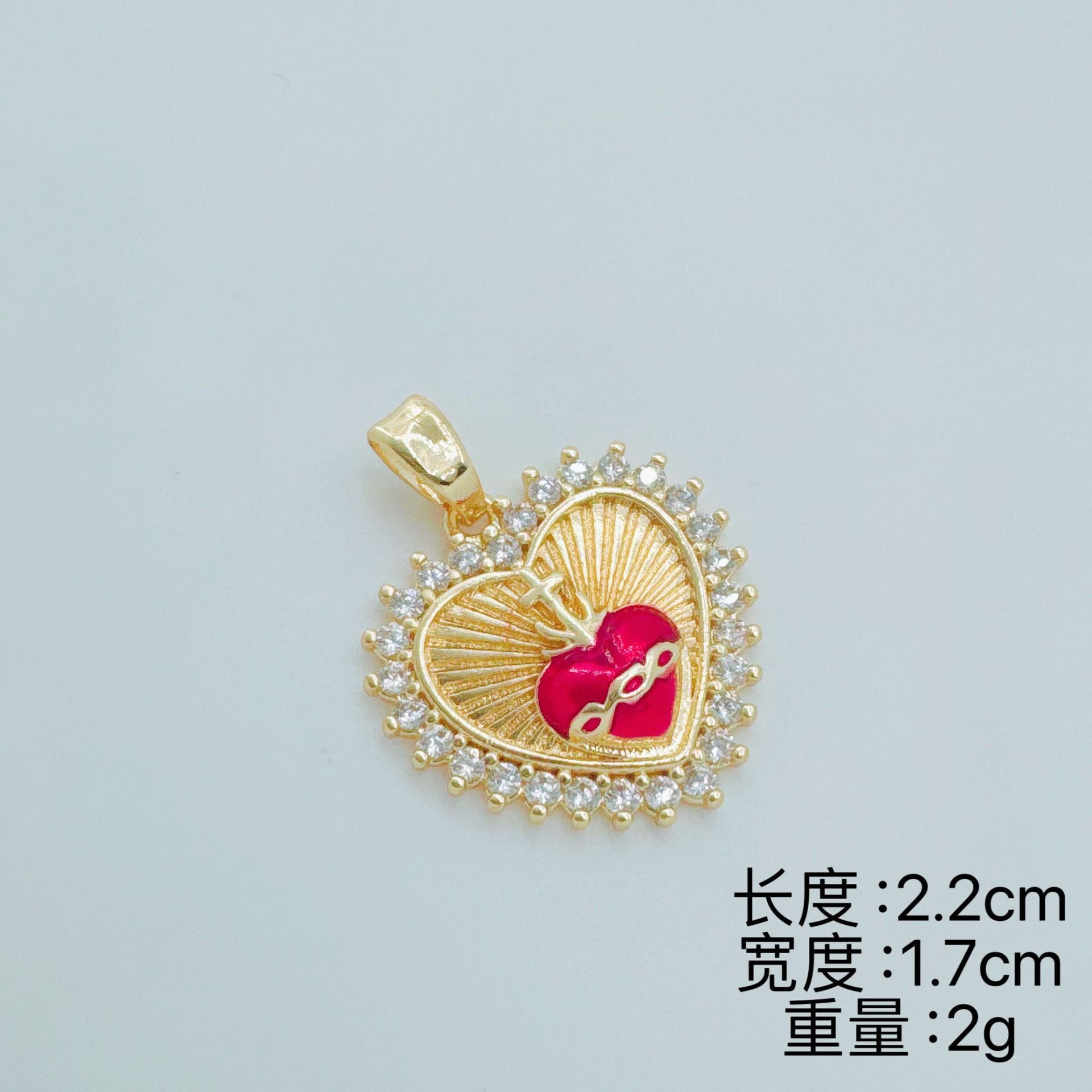 Wholesale Love Cross Pendant Necklace Copper Gold-Plated Fashion Accessory for Women Boutique Resale