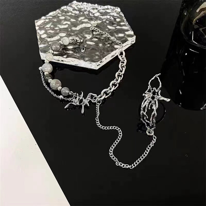 Wholesale spider bracelet ring integrated chain