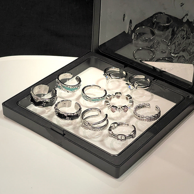 Wholesale Vintage Oil Dripping Copper Open Adjustable Finger Rings ACC-RS-JiuHao030