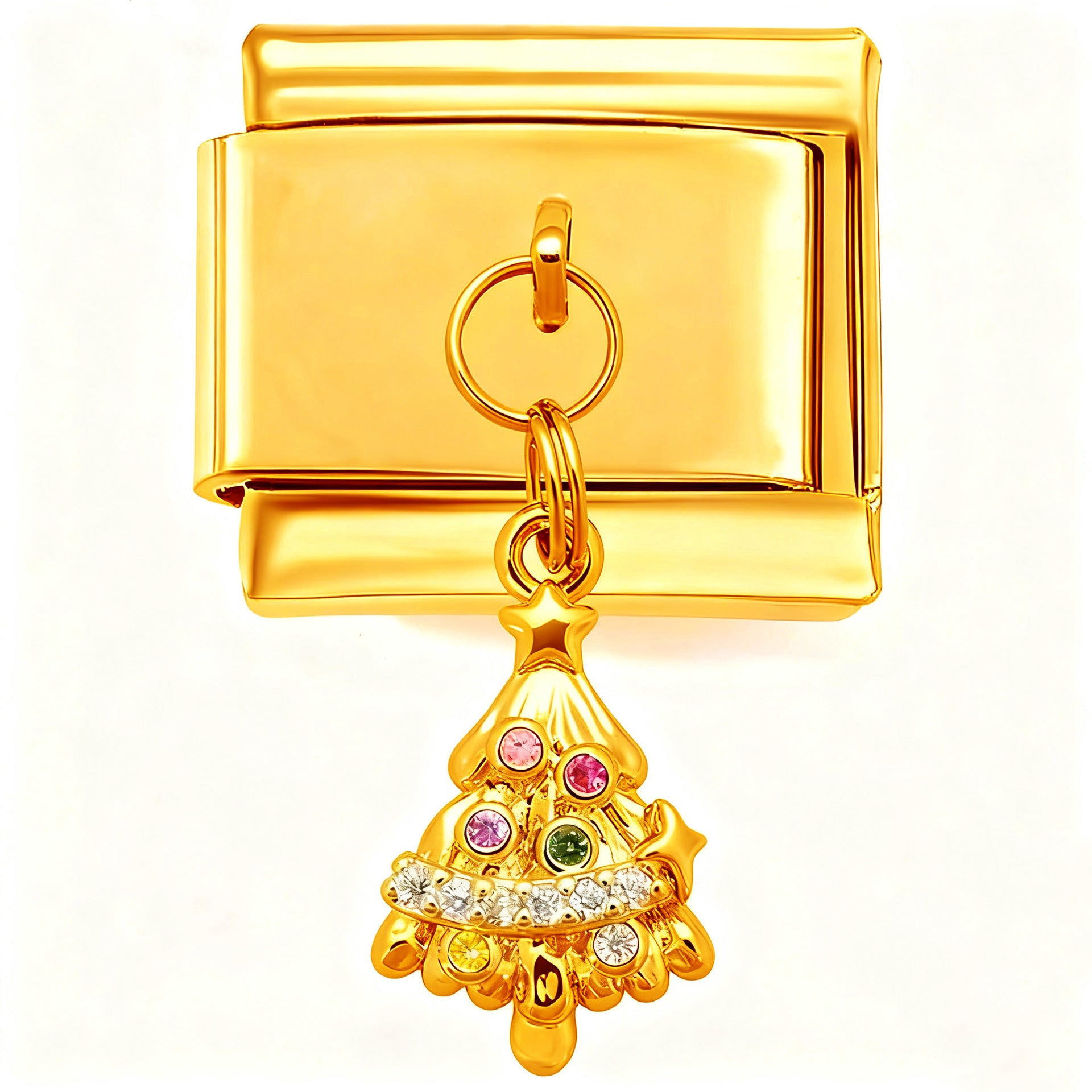 Wholesale Italian  New Year gold module DIY pendant bracelet