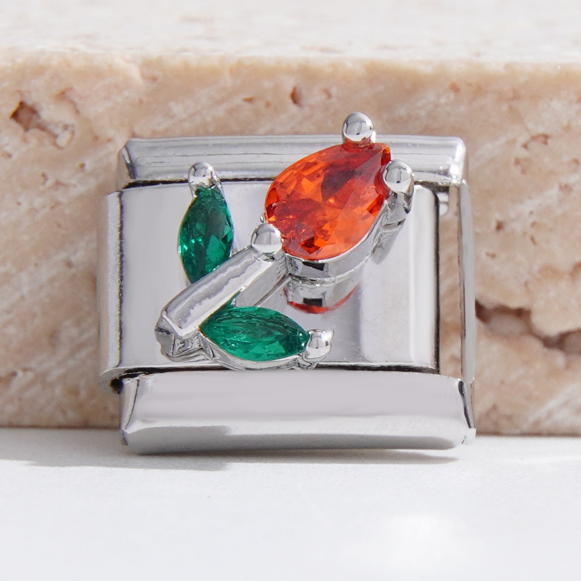 Wholesale 9mm Italian Charm Starter Bracelets DIY square Single Section Creative Stainless Steel Composable Bracelet