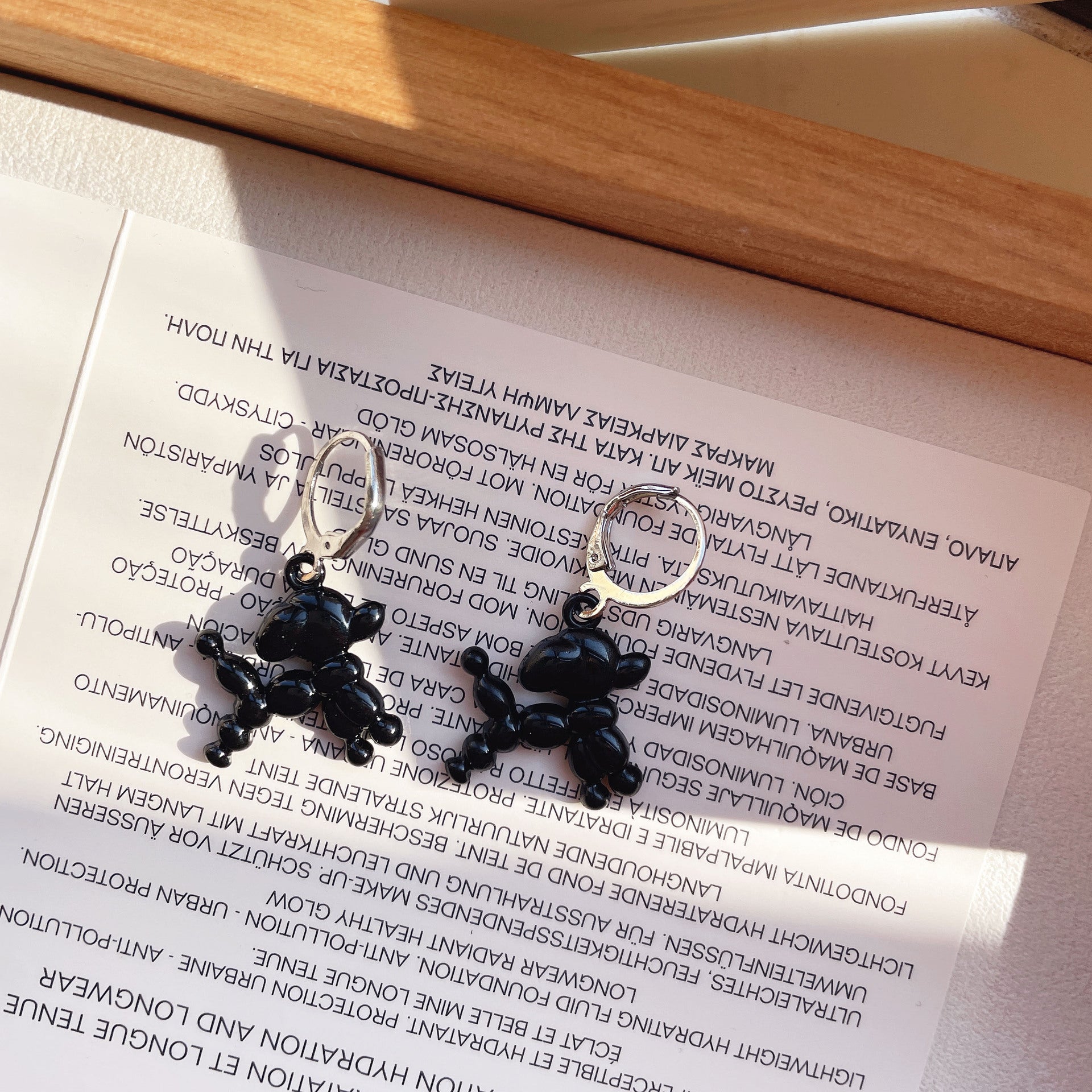 Wholesale Black Balloon Dog Earrings ACC-ES-Yijia001