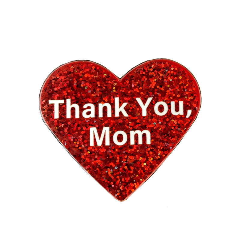 Wholesale Mother' s Day Brooch — Gift for Mom: Red Heart Pin