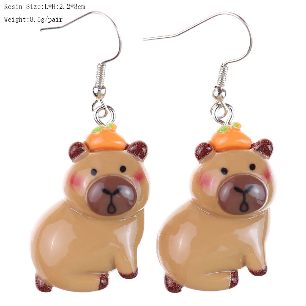 Wholesale  Cute Cartoon brown Earrings