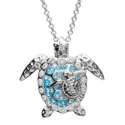 Wholesale Trendy Turtle Pendant Necklace Gold Alloy O Chain Boutique Resale