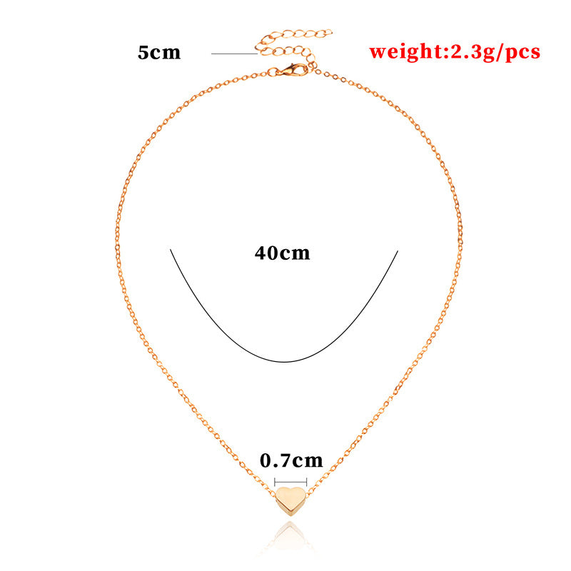 Wholesale Silver Tone Copper Heart Pendant Necklace Minimalist Chic Fashion Accessory Valentine S Day Gift Boutique Resale