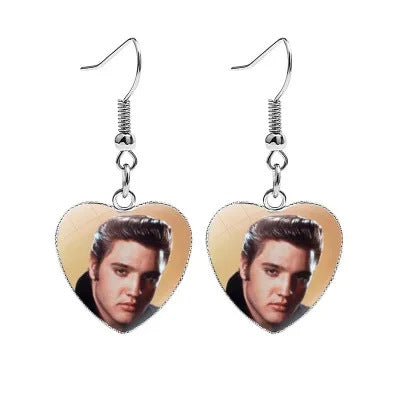 Wholesale Rock singer heart earrings
