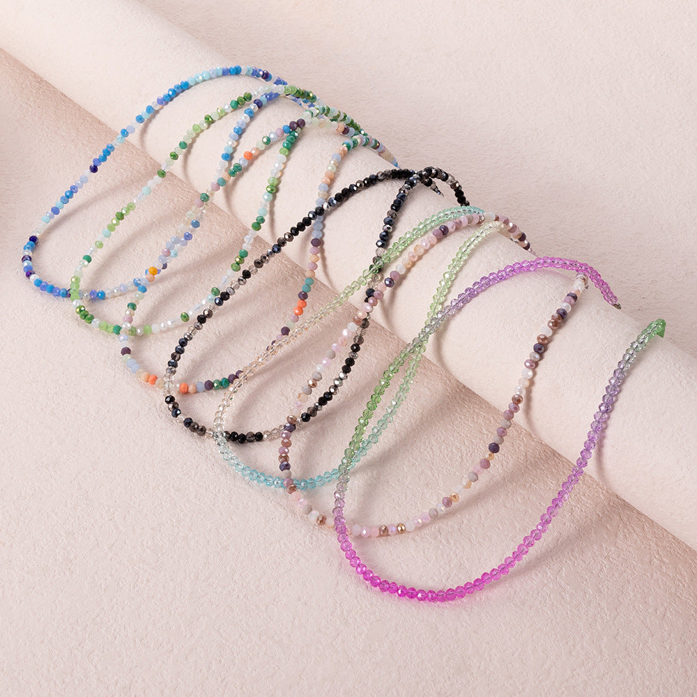 Wholesale Bohemian Short Necklace Handmade Fashion Creative Color Rice Bead Necklace