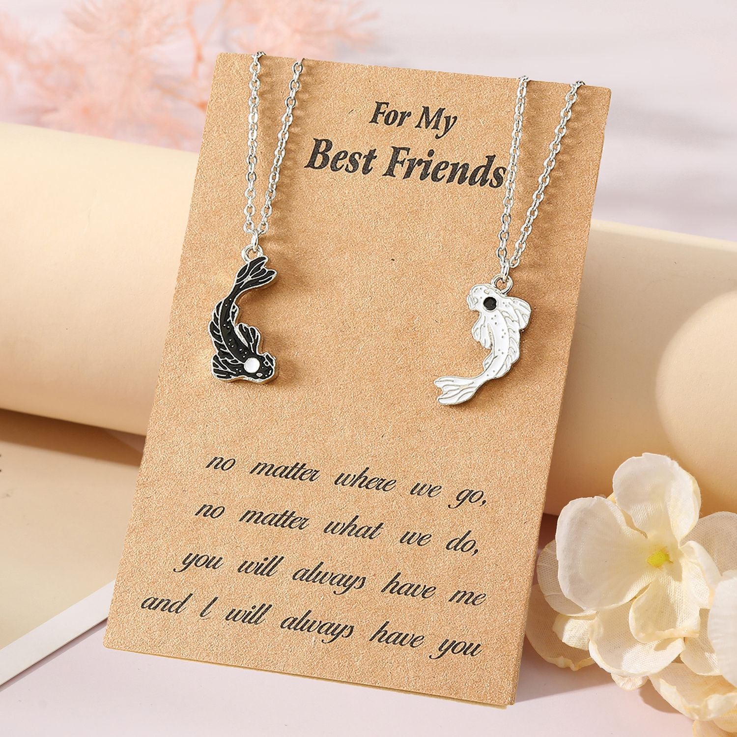 Wholesale  Metal Oil Dropping  Fish Necklace