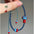 Wholesale blue and red colorful mushroom beaded bracelet