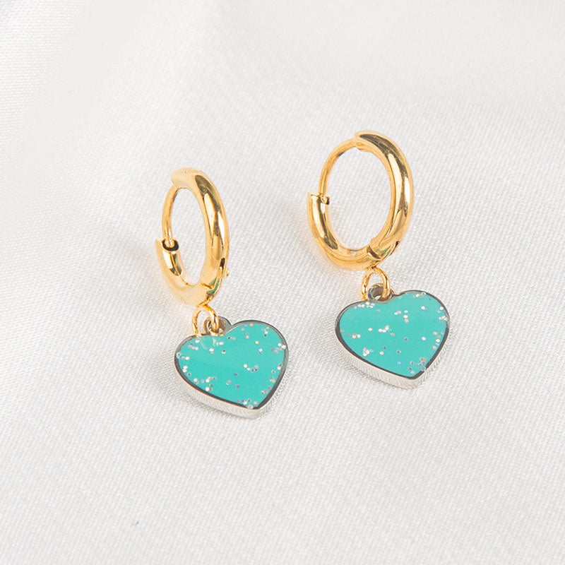 Wholesale Personalized Love Heart Shaped Stainless Steel Earrings ACC-ES-MuShan062