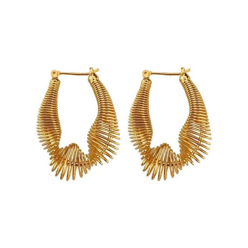 Wholesale Women S Gold Geometric Ear Cuff Vintage Irregular Design Chic Fashion Jewelry Accessory For Casual Wear