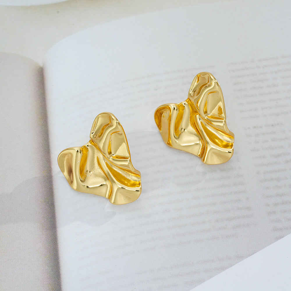 Wholesale Chic Flower and Butterfly Design Titanium Steel Earrings Fashion Jewelry Accessory for Party Wear
