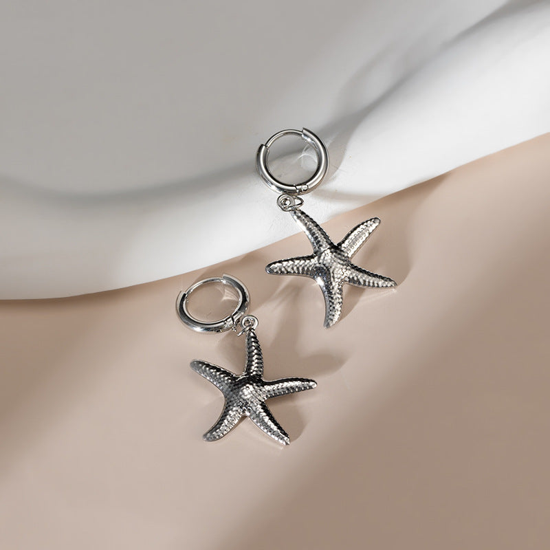 Wholesale Electroplated Stainless Steel Shell Earrings - Boutique Resale Jewelry