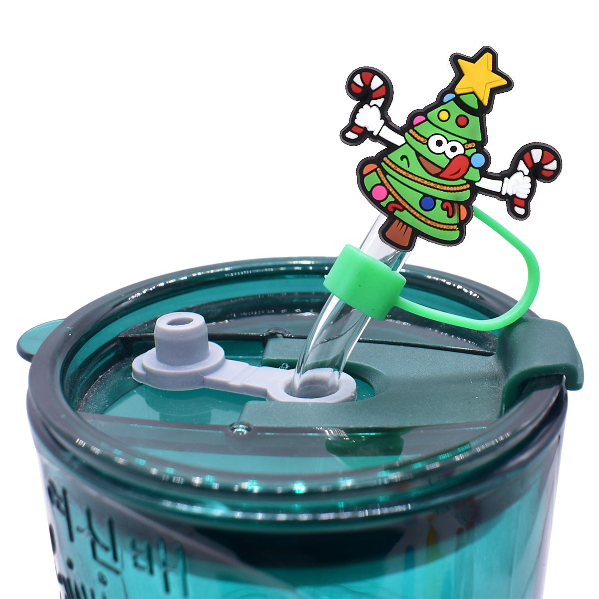 Wholesale Random 100pcs Christmas Series PVC Soft 10MM Straw Plugs ACC-SCR-RYY061